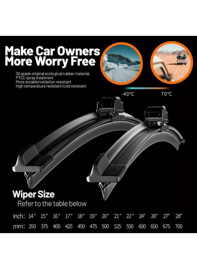 Black Wiper Blades For Ford Focus 3 2011 2017 Front Windshield 28 28 Inches - Image 5